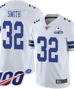 Nike Dallas Cowboys #32 Saivion Smith White Stitched With Established In 1960 Patch NFL 100th Season Vapor Untouchable Limited Jersey