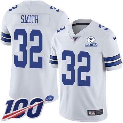 Nike Dallas Cowboys #32 Saivion Smith White Stitched With Established In 1960 Patch NFL 100th Season Vapor Untouchable Limited Jersey