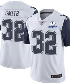 Nike Dallas Cowboys #32 Saivion Smith White Stitched With Established In 1960 Patch NFL Limited Rush Jersey