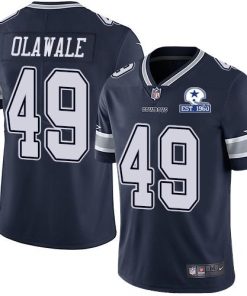 Nike Dallas Cowboys #49 Jamize Olawale Navy Blue Team Color Stitched With Established In 1960 Patch NFL Vapor Untouchable Limited Jersey