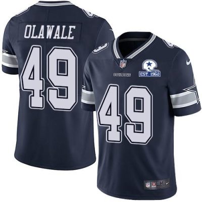 Nike Dallas Cowboys #49 Jamize Olawale Navy Blue Team Color Stitched With Established In 1960 Patch NFL Vapor Untouchable Limited Jersey