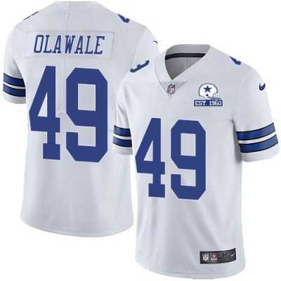 Nike Dallas Cowboys #49 Jamize Olawale White Stitched With Established In 1960 Patch NFL Vapor Untouchable Limited Jersey