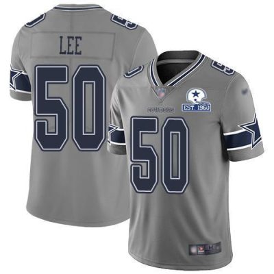 Nike Dallas Cowboys #50 Sean Lee Gray Stitched With Established In 1960 Patch NFL Limited Inverted Legend Jersey