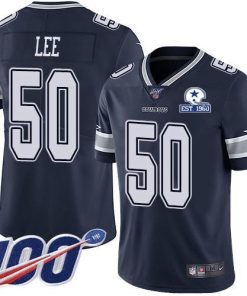 Nike Dallas Cowboys #50 Sean Lee Navy Blue Team Color Stitched With Established In 1960 Patch NFL 100th Season Vapor Untouchable Limited Jersey