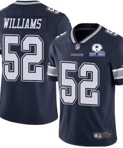 Nike Dallas Cowboys #52 Connor Williams Navy Blue Team Color Stitched With Established In 1960 Patch NFL Vapor Untouchable Limited Jersey