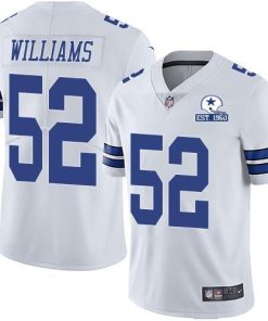 Nike Dallas Cowboys #52 Connor Williams White Stitched With Established In 1960 Patch NFL Vapor Untouchable Limited Jersey
