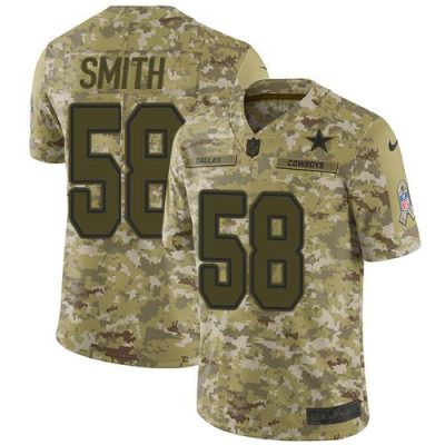 Nike Dallas Cowboys #58 Aldon Smith Camo Stitched NFL Limited 2018 Salute To Service Jersey