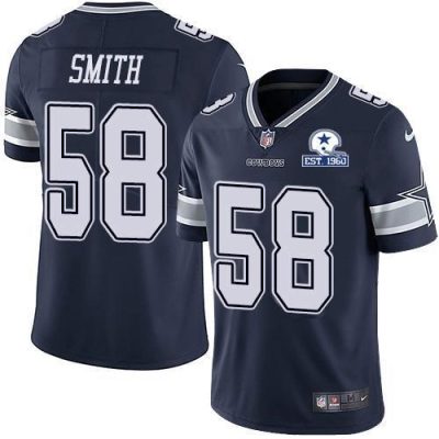 Nike Dallas Cowboys #58 Aldon Smith Navy Blue Team Color Stitched With Established In 1960 Patch NFL Vapor Untouchable Limited Jersey