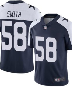 Nike Dallas Cowboys #58 Aldon Smith Navy Blue Thanksgiving Stitched NFL Vapor Untouchable Limited Throwback Jersey