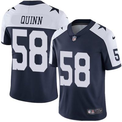 Nike Dallas Cowboys #58 Robert Quinn Navy Blue Thanksgiving Stitched NFL Vapor Untouchable Limited Throwback Jersey