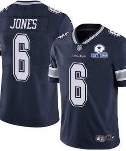 Nike Dallas Cowboys #6 Chris Jones Navy Blue Team Color Stitched With Established In 1960 Patch NFL Vapor Untouchable Limited Jersey