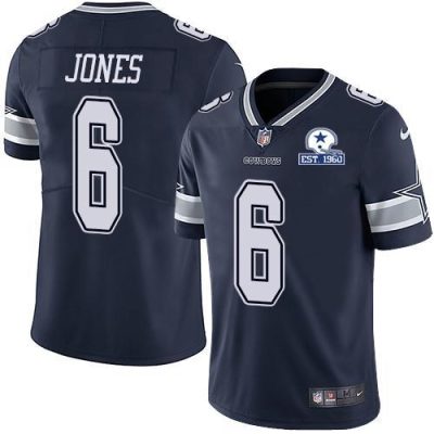 Nike Dallas Cowboys #6 Chris Jones Navy Blue Team Color Stitched With Established In 1960 Patch NFL Vapor Untouchable Limited Jersey