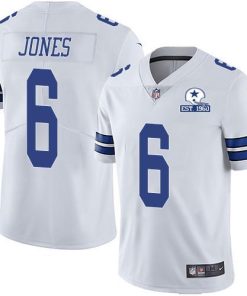 Nike Dallas Cowboys #6 Chris Jones White Stitched With Established In 1960 Patch NFL Vapor Untouchable Limited Jersey