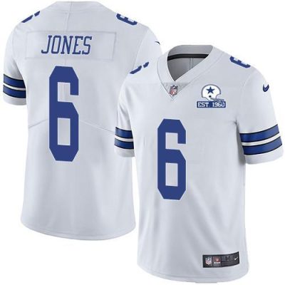 Nike Dallas Cowboys #6 Chris Jones White Stitched With Established In 1960 Patch NFL Vapor Untouchable Limited Jersey