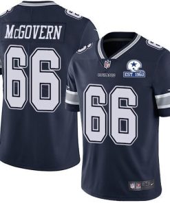 Nike Dallas Cowboys #66 Connor McGovern Navy Blue Team Color Stitched With Established In 1960 Patch NFL Vapor Untouchable Limited Jersey