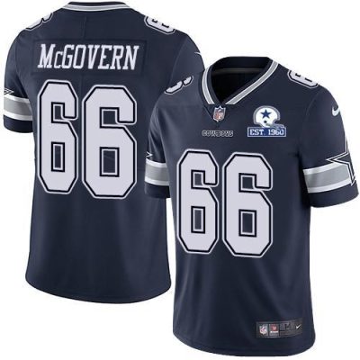Nike Dallas Cowboys #66 Connor McGovern Navy Blue Team Color Stitched With Established In 1960 Patch NFL Vapor Untouchable Limited Jersey