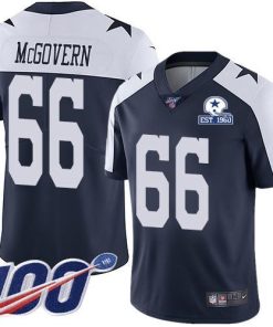Nike Dallas Cowboys #66 Connor McGovern Navy Blue Thanksgiving Stitched With Established In 1960 Patch NFL 100th Season Vapor Untouchable Limited Thr