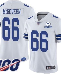 Nike Dallas Cowboys #66 Connor McGovern White Stitched With Established In 1960 Patch NFL 100th Season Vapor Untouchable Limited Jersey