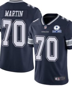 Nike Dallas Cowboys #70 Zack Martin Navy Blue Team Color Stitched With Established In 1960 Patch NFL Vapor Untouchable Limited Jersey
