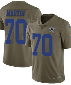 Nike Dallas Cowboys #70 Zack Martin Olive Stitched NFL Limited 2017 Salute To Service Jersey