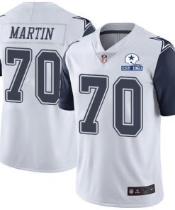 Nike Dallas Cowboys #70 Zack Martin White Stitched With Established In 1960 Patch NFL Limited Rush Jersey