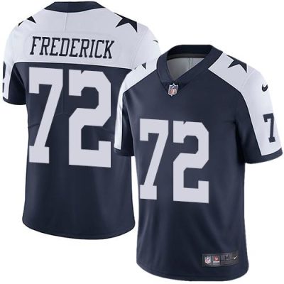 Nike Dallas Cowboys #72 Travis Frederick Navy Blue Thanksgiving Stitched NFL Vapor Untouchable Limited Throwback Jersey
