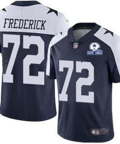 Nike Dallas Cowboys #72 Travis Frederick Navy Blue Thanksgiving Stitched With Established In 1960 Patch NFL Vapor Untouchable Limited Throwback Jerse