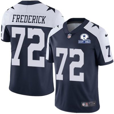 Nike Dallas Cowboys #72 Travis Frederick Navy Blue Thanksgiving Stitched With Established In 1960 Patch NFL Vapor Untouchable Limited Throwback Jerse