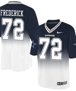 Nike Dallas Cowboys #72 Travis Frederick Navy Blue/White Stitched NFL Elite Fadeaway Fashion Jersey
