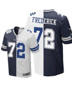 Nike Dallas Cowboys #72 Travis Frederick Navy Blue/White Stitched NFL Elite Split Jersey