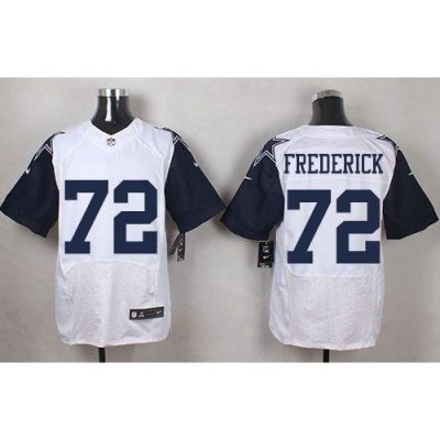 Nike Dallas Cowboys #72 Travis Frederick White Stitched NFL Elite Rush Jersey