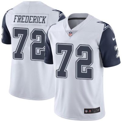 Nike Dallas Cowboys #72 Travis Frederick White Stitched NFL Limited Rush Jersey