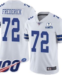 Nike Dallas Cowboys #72 Travis Frederick White Stitched With Established In 1960 Patch NFL 100th Season Vapor Untouchable Limited Jersey