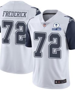 Nike Dallas Cowboys #72 Travis Frederick White Stitched With Established In 1960 Patch NFL Limited Rush Jersey