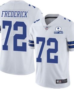Nike Dallas Cowboys #72 Travis Frederick White Stitched With Established In 1960 Patch NFL Vapor Untouchable Limited Jersey