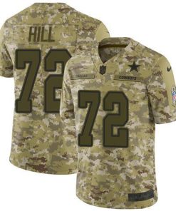 Nike Dallas Cowboys #72 Trysten Hill Camo Stitched NFL Limited 2018 Salute To Service Jersey