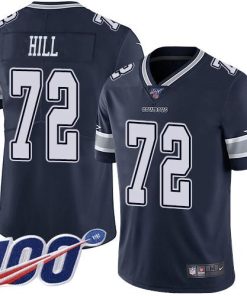 Nike Dallas Cowboys #72 Trysten Hill Navy Blue Team Color Stitched NFL 100th Season Vapor Untouchable Limited Jersey