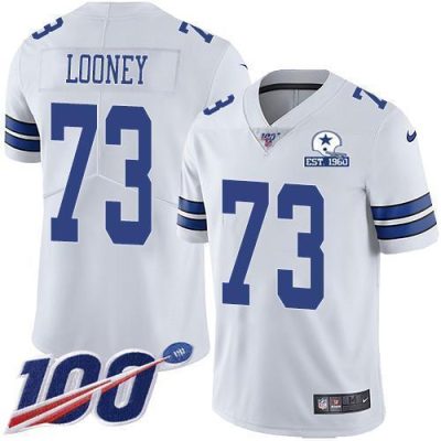 Nike Dallas Cowboys #73 Joe Looney White Stitched With Established In 1960 Patch NFL 100th Season Vapor Untouchable Limited Jersey