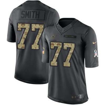 Nike Dallas Cowboys #77 Tyron Smith Black Stitched NFL Limited 2016 Salute To Service Jersey