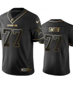Nike Dallas Cowboys #77 Tyron Smith Black Golden Limited Edition Stitched NFL Jersey