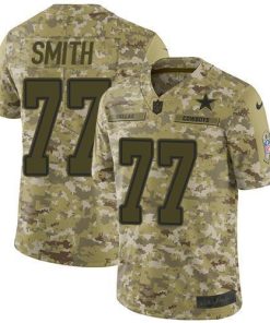 Nike Dallas Cowboys #77 Tyron Smith Camo Stitched NFL Limited 2018 Salute To Service Jersey