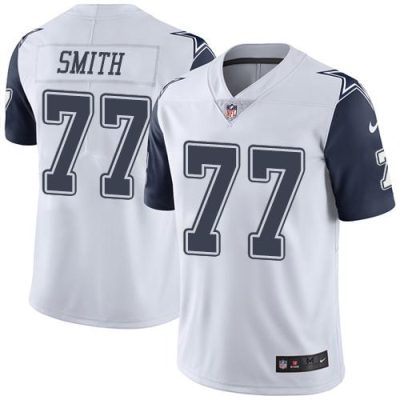 Nike Dallas Cowboys #77 Tyron Smith White Stitched NFL Limited Rush Jersey