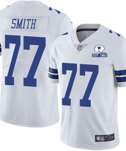 Nike Dallas Cowboys #77 Tyron Smith White Stitched With Established In 1960 Patch NFL Vapor Untouchable Limited Jersey