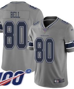 Nike Dallas Cowboys #80 Blake Bell Gray Stitched NFL Limited Inverted Legend 100th Season Jersey
