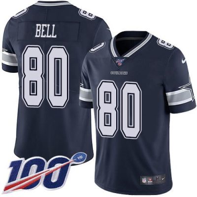 Nike Dallas Cowboys #80 Blake Bell Navy Blue Team Color Stitched NFL 100th Season Vapor Untouchable Limited Jersey