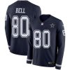 Nike Dallas Cowboys #80 Blake Bell Navy Blue Team Color Stitched NFL Limited Therma Long Sleeve Jersey