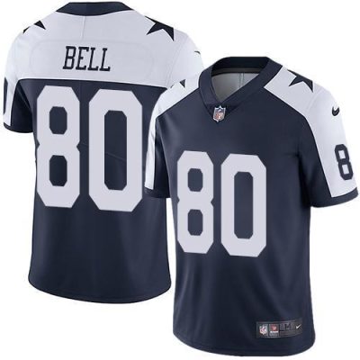 Nike Dallas Cowboys #80 Blake Bell Navy Blue Thanksgiving Stitched NFL Vapor Untouchable Limited Throwback Jersey