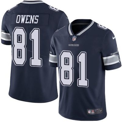 Nike Dallas Cowboys #81 Terrell Owens Navy Blue Team Color Stitched NFL Vapor Untouchable Limited Jersey
