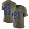Nike Dallas Cowboys #81 Terrell Owens Olive Stitched NFL Limited 2017 Salute To Service Jersey
