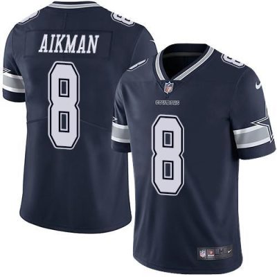 Nike Dallas Cowboys #8 Troy Aikman Navy Blue Team Color Stitched NFL Vapor Untouchable Limited Jersey